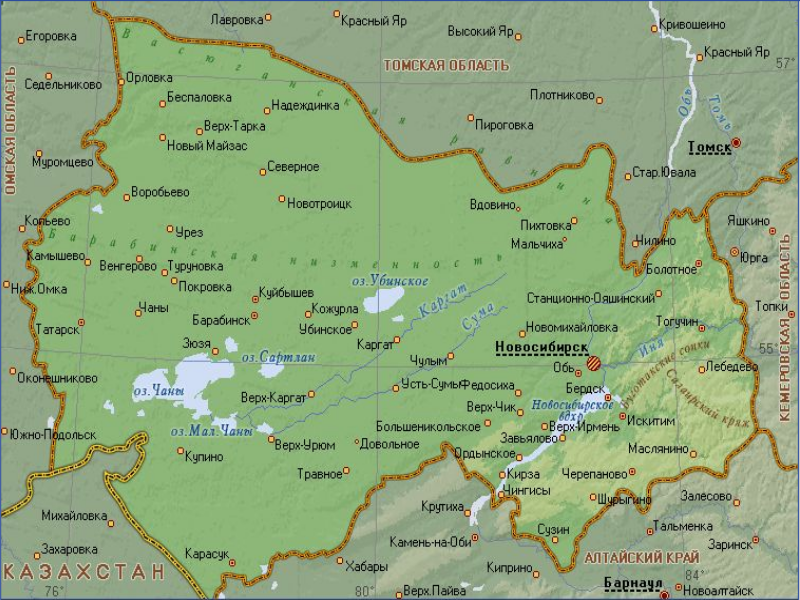 Карта новосибирска 1990 года