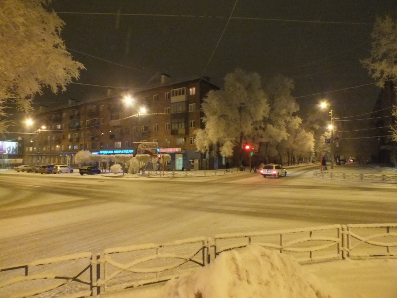 Преображенский парк Абакан зимой