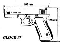 Glock 18 чертеж с размерами