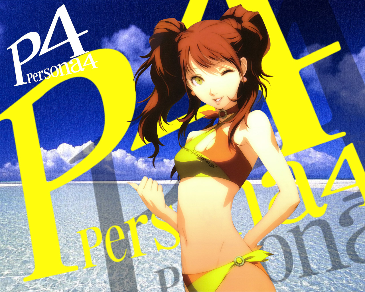 Konachan.com - 44408 - bikini kujikawa_rise persona_4 swimsuit 120.