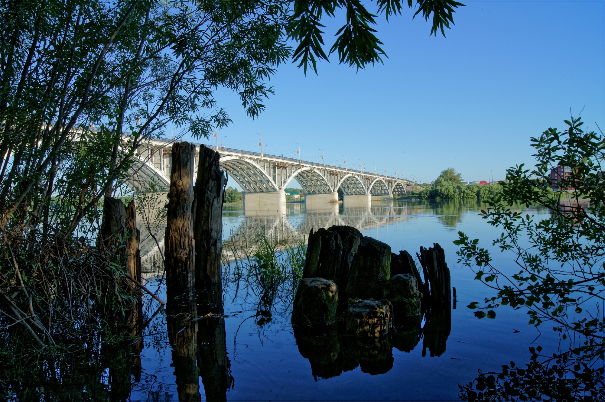 Мост через реку Бия в Бийске