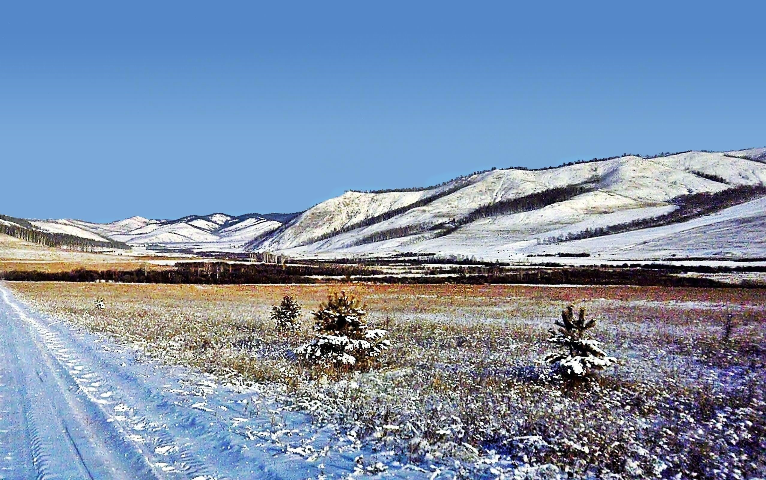 Зимняя степь Забайкальский край